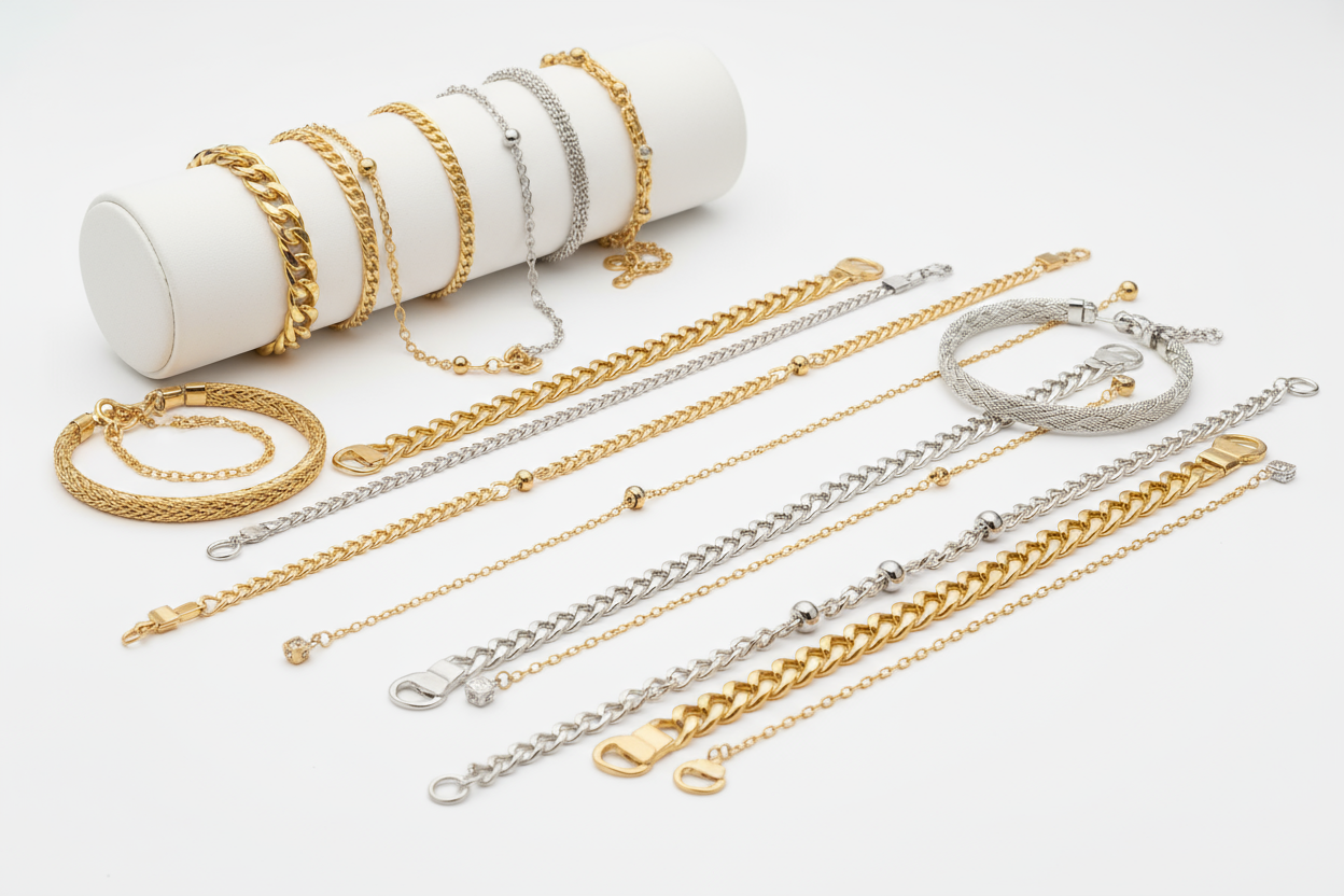 correntes e pulseiras