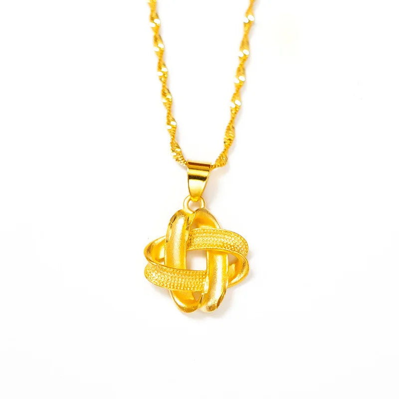 Real 18k ouro pingente colar chinês na moda folha design sólido 999 para mulheres jóias finas presentes