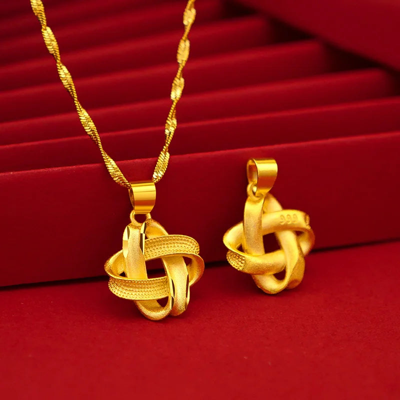 Real 18k ouro pingente colar chinês na moda folha design sólido 999 para mulheres jóias finas presentes