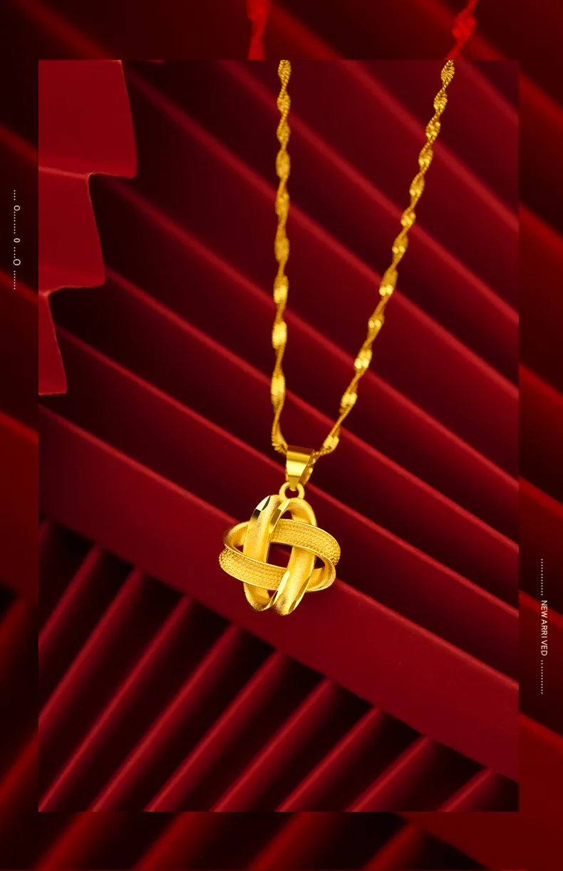 Real 18k ouro pingente colar chinês na moda folha design sólido 999 para mulheres jóias finas presentes