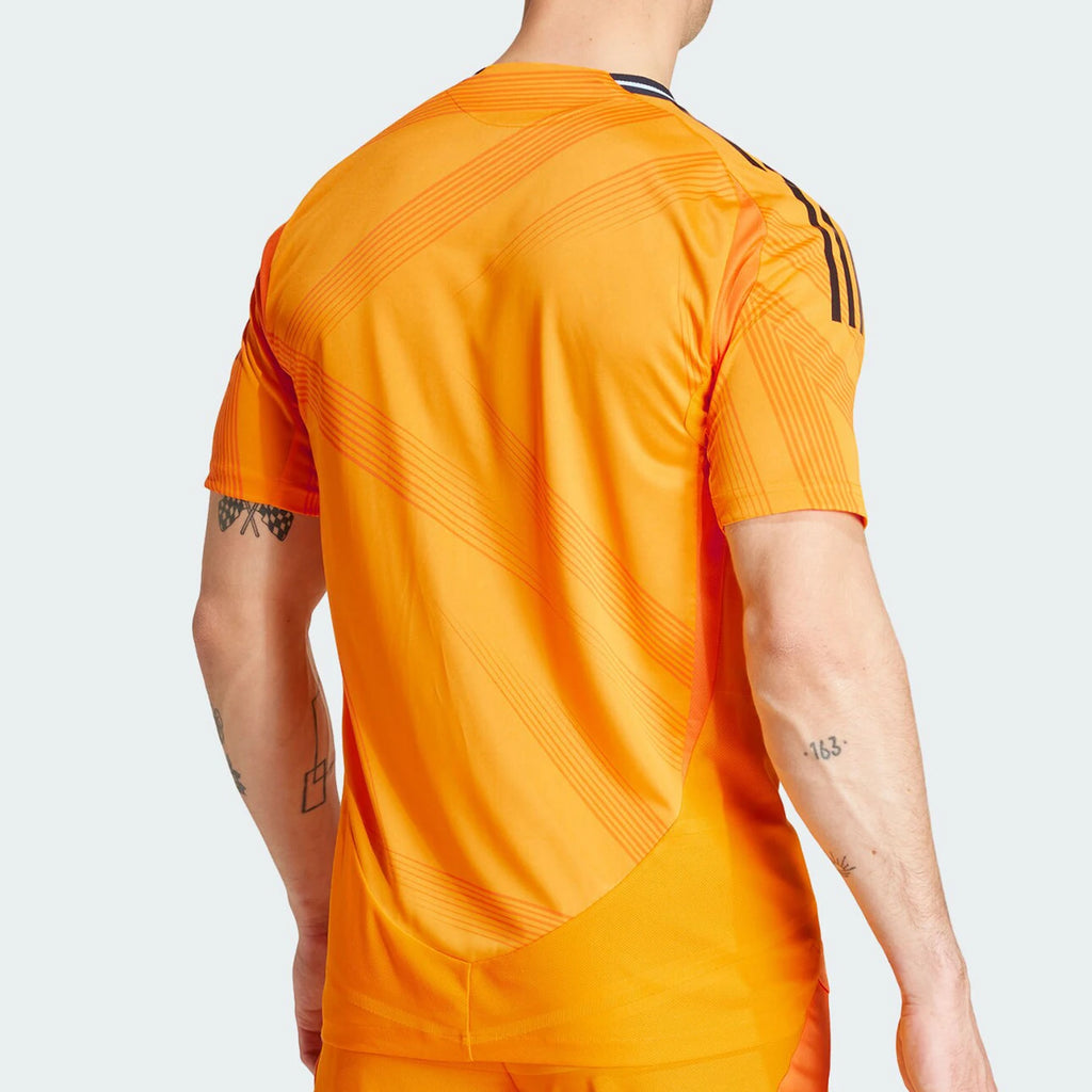 Adidas oficial genuíno 2024 nova moda masculina em torno do pescoço fino ajuste manga curta camiseta iz1642