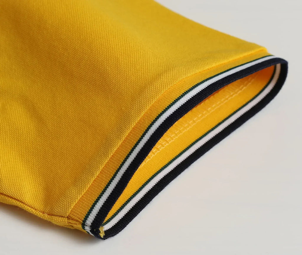 Camiseta polo bordada de verão masculina manga curta lapela design respirável leve streetwear ao ar livre ajuste de grandes dimensões