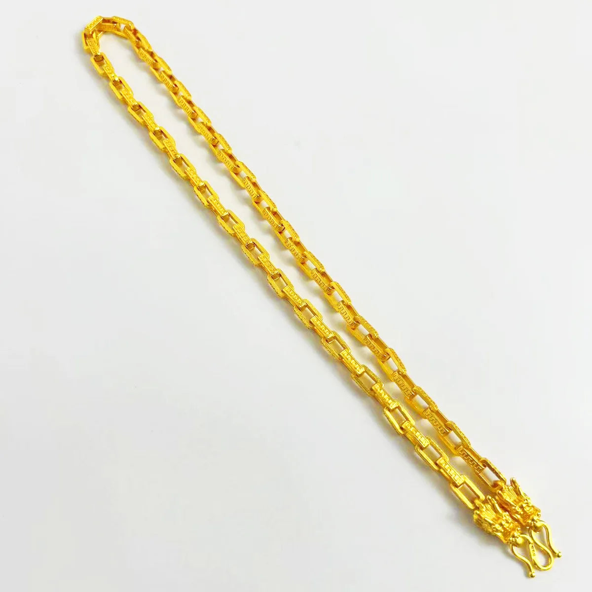 Luxo 9999 24k ouro real fivela de papel cartão colar torneira pendurado corrente personalidade dominadora corrente na moda