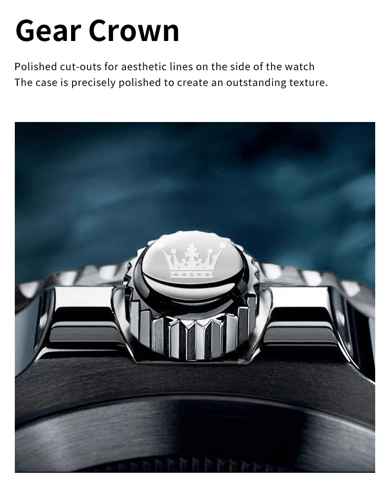 Olevs 5885 relógio masculino marca original à prova dwaterproof água relógio de quartzo pulseira de aço inoxidável data automática presentes dos homens relógios para homem