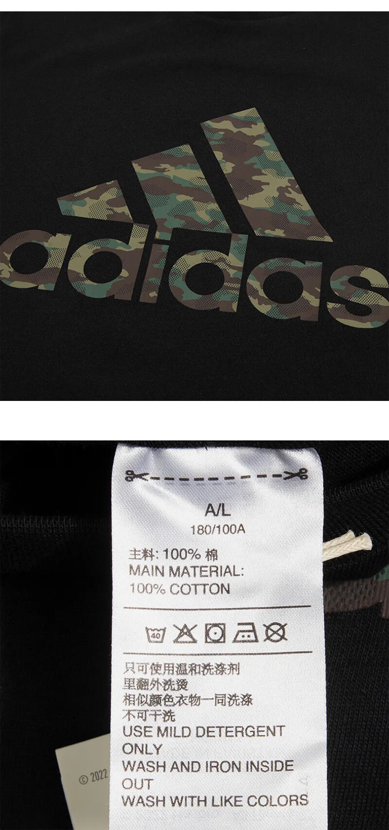 Adidas oficial genuíno novo em torno do pescoço respirável esportes masculinos manga curta camiseta hs3215